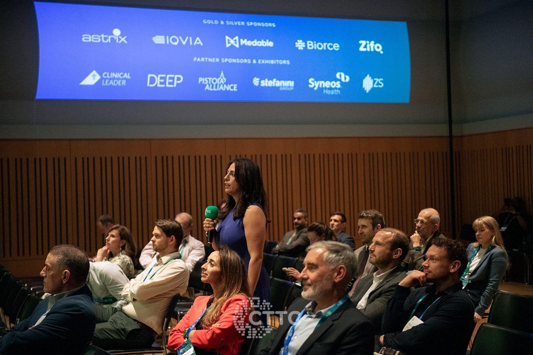 Emma Maria Calleja speaking with an audience