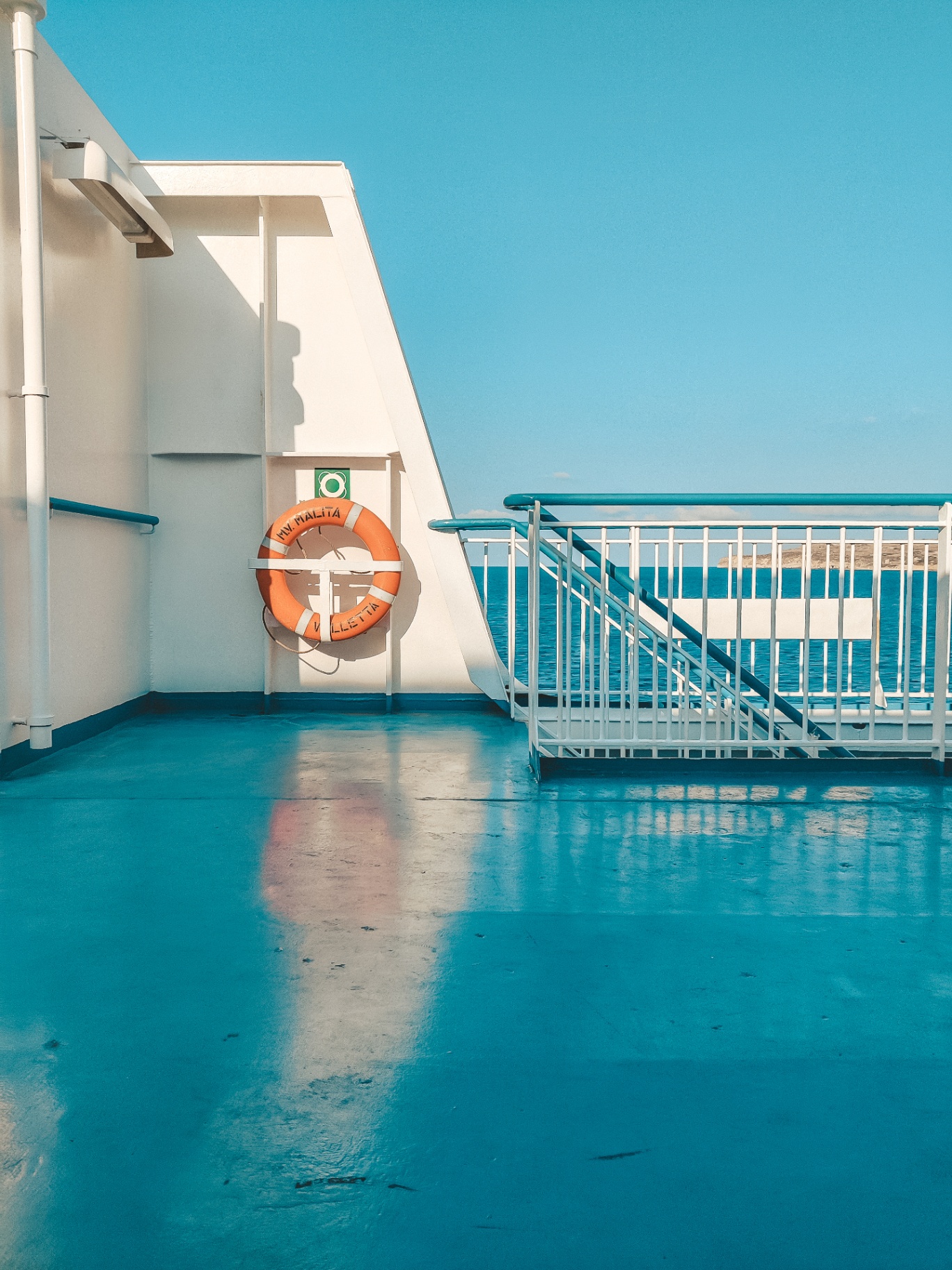 The ferry deck crossing from Malta to Gozo